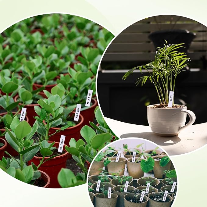 1500 Pcs 4 Inch Plastic Plant Nursery Garden Labels Waterproof Pot Markers Garden Stake Tags, White