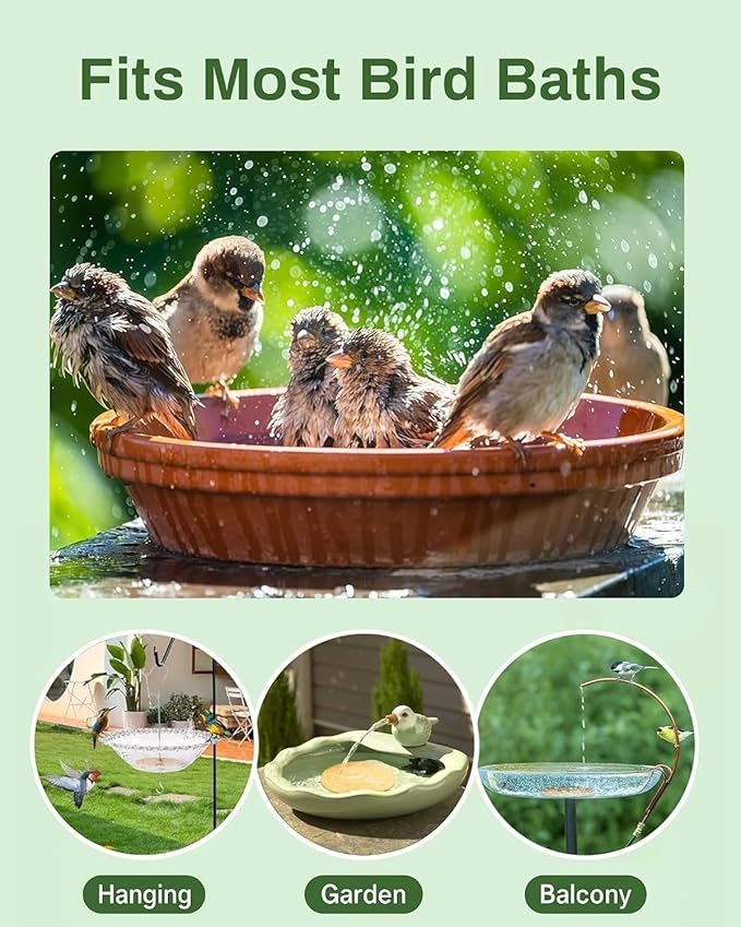 Bird Bath Purification Disk Pure Copper Outdoor Winter Solar Power Birdbath Deicer Cage Hanging Bowl Metal Deck Railing Glass Concrete Ceramic Stone Stand Water Butterfly Gifts