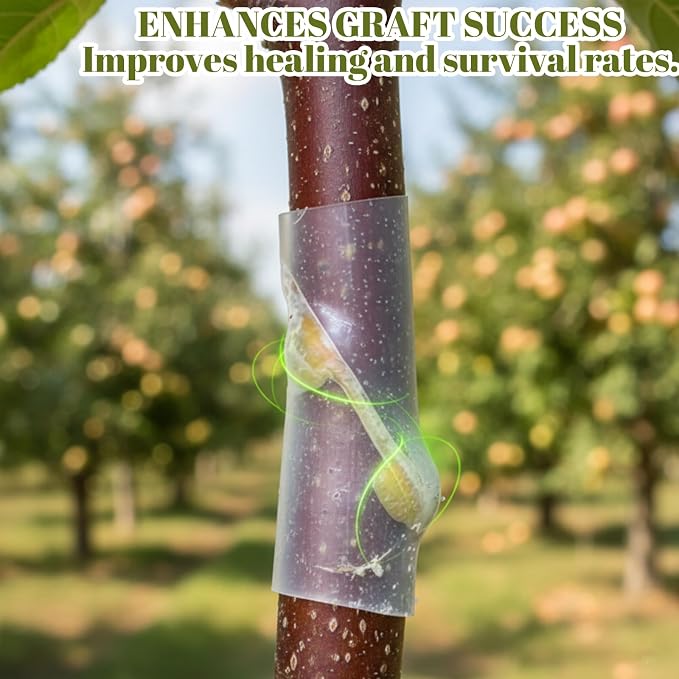 100 PCS Silicone Grafting Sleeves for Fruit Trees, Grafting Tool and Plant Propagation Buddy, Professional Plant Grafting Tape for Fruit Trees, Vines and Roses, Random Size Combination of 3-7.5mm