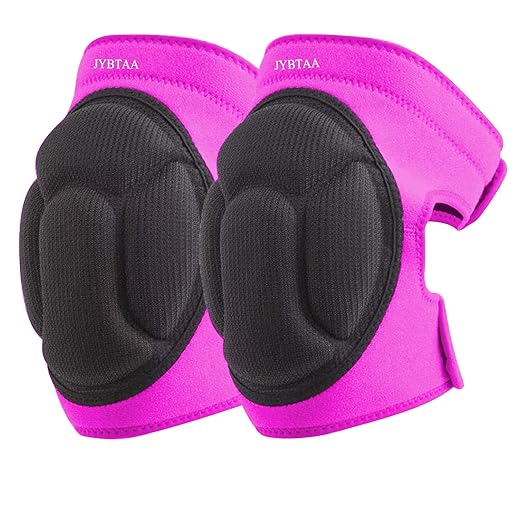 Women Knee Pads for Cleaning House Floors,Gardening Work, Carpet, Weeding,kneepads with Soft Inner Liner, Adjustable knee pads Suitable for Kneeling on Garden,Flooring Yard,Pink S (1 Pair)