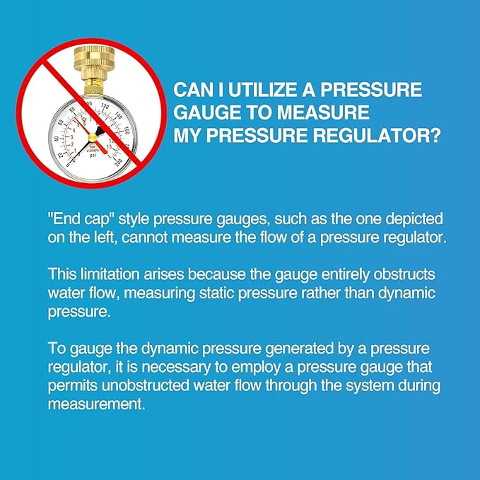 Drip Irrigation Pressure Regulator Faucet Adapter Kit, 3/4" FHT x 3/4'' MHT Pressure Regulator, 1/2 Inch Drip Irrigation Tubing Adapter(45 Psi,6 Pcs)