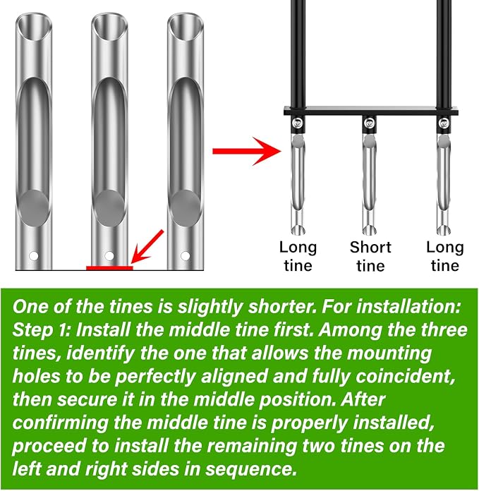 VASALAID Lawn Aerator Tool, Manual Core Lawn Aerator with 3 High Strength Stainless Steel Tines, Less Prone to Clogging Heavy Duty Grass Aerating Tool for Keep Your Lawn and Garden Healthy