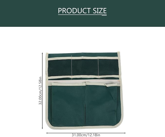 Garden Kneeler Tool Bag Stool, Foldable Garden Tool Bag Portable for Outdoor Gardening (Green)