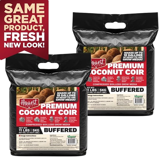 Viagrow VCCB5B-2 VCCB Coco Coir, 2 Pack, Buffered 5KG