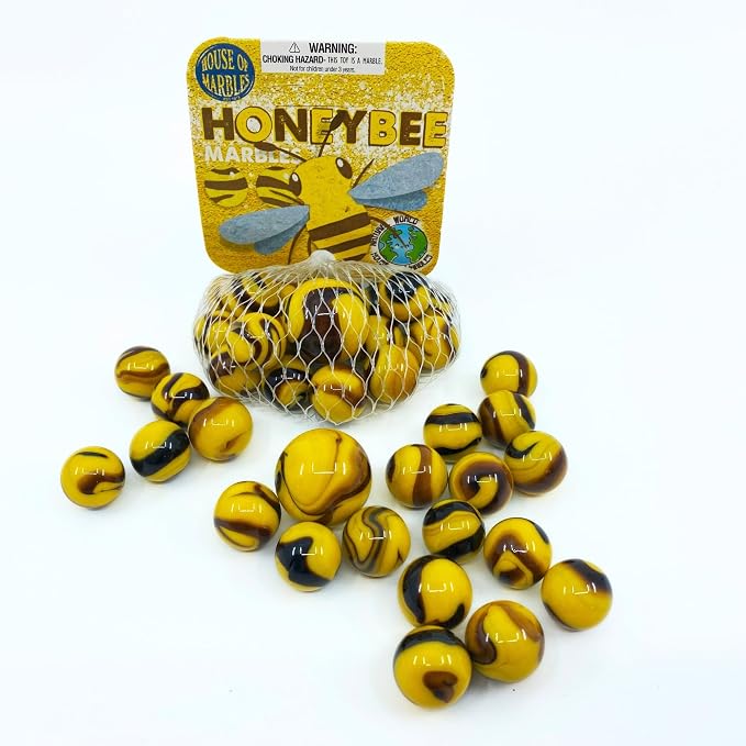 House of Marbles Honeybee Net Bag of Marbles