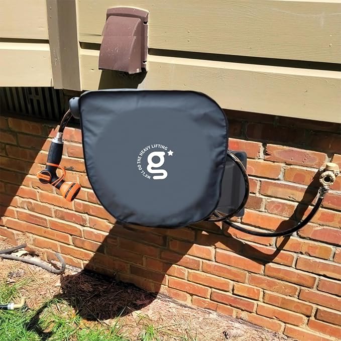 Giraffe Tools AW50 Retractable Garden Hose Reel Cover UV Resistant, Anti-Fading and Waterproof Cover for Water Hose Reel