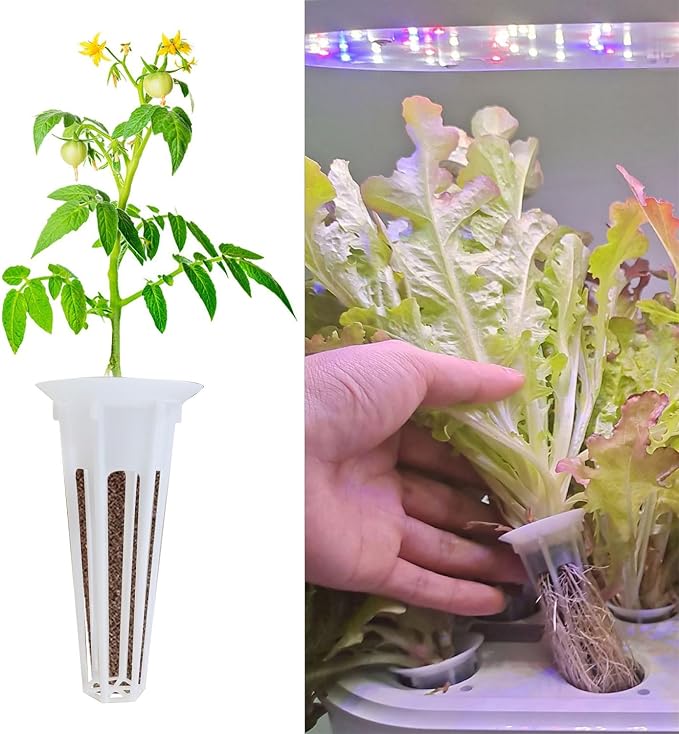 20 PCS Replacement Grow Baskets and Grow Domes Compatible with Aero Garden, Hydroponics Garden Accessories Basket Set,Plant Growing Container with Transparent Insulation Domes.