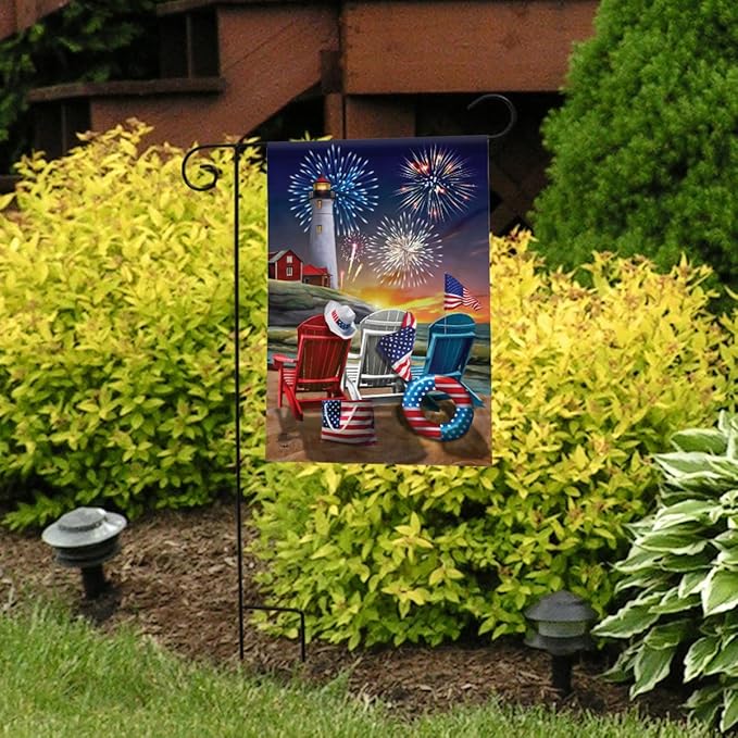 Briarwood Lane Beachfront Fireworks Fourth of July Garden Flag