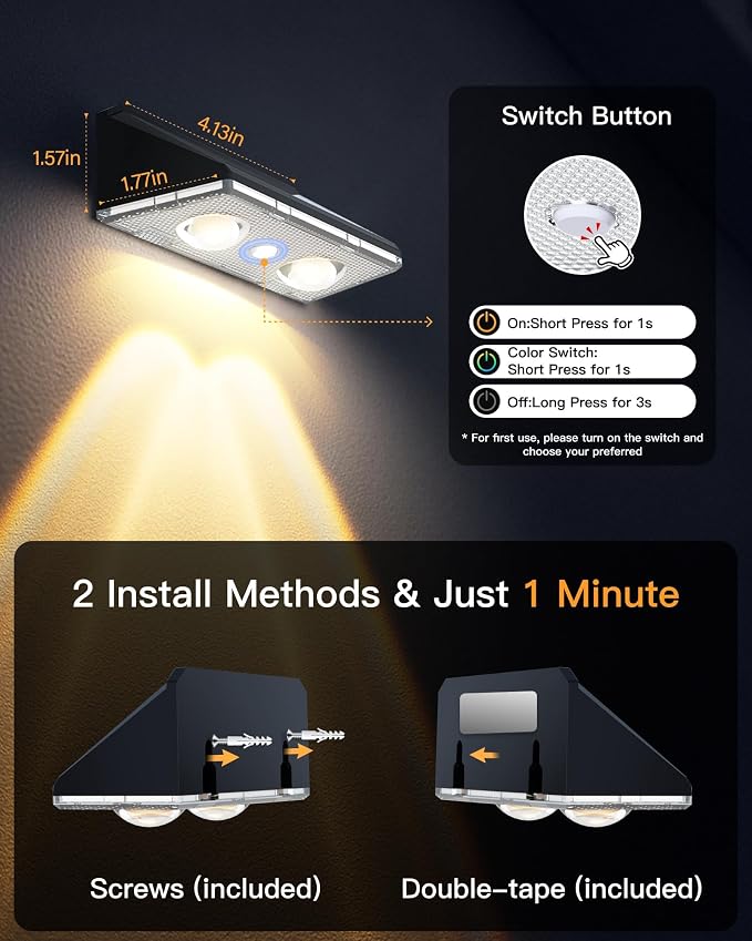 KEILAIMO Solar Fence Lights Outdoor, 16 Pack IP65 Waterproof Fence Lights Solar Powered with Ultra-Bright LED Lens, 9 Color Modes, 12+ Hours Steady Glow for Deck/Backyard/Patio/Pool/Wall - Black