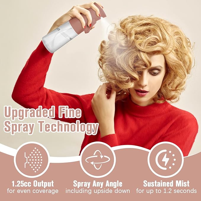Spray Bottle For Hair,Continuous Water Mister for Hairstyling, Salons, Cleaning, Plants,Essential Oil Scents,Ultra Fine Mist Sprayer,6.8 OZ /200 ML-nude pink