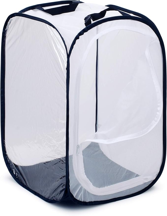 RESTCLOUD 36" Large Monarch Butterfly Habitat, Giant Collapsible Insect Mesh Cage Terrarium Pop-up 24 x 24 x 36 Inches