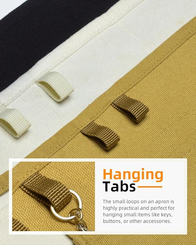 Canvas Work Waist Apron with 3 Pocket
