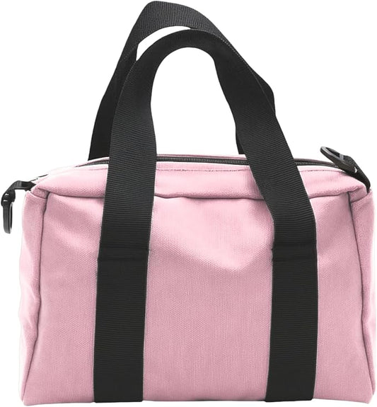 BLIRITEL 18 Inch Wide Mouth Tool Bag, Heavy Duty Canvas Tool Storage Bag, Large Capacity Handbag, Multi-function Tool Organizer Tote Bag for Storage Wrenches Pliers (Pink, 18 Inch)