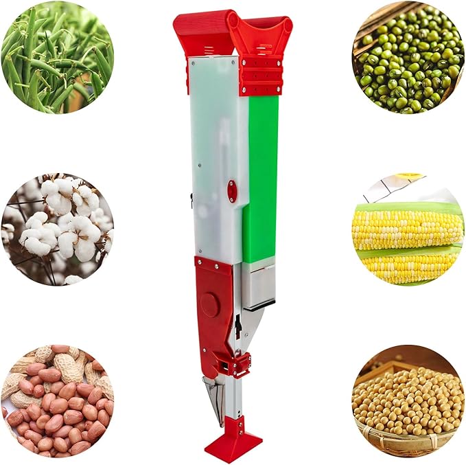 DYRABREST Manual Seeder, Adjustable Handheld Seeding Machine Peanut Corn Bean Planter Household Garden Patio Flower Plant Vegetable Fertilizer Spreader