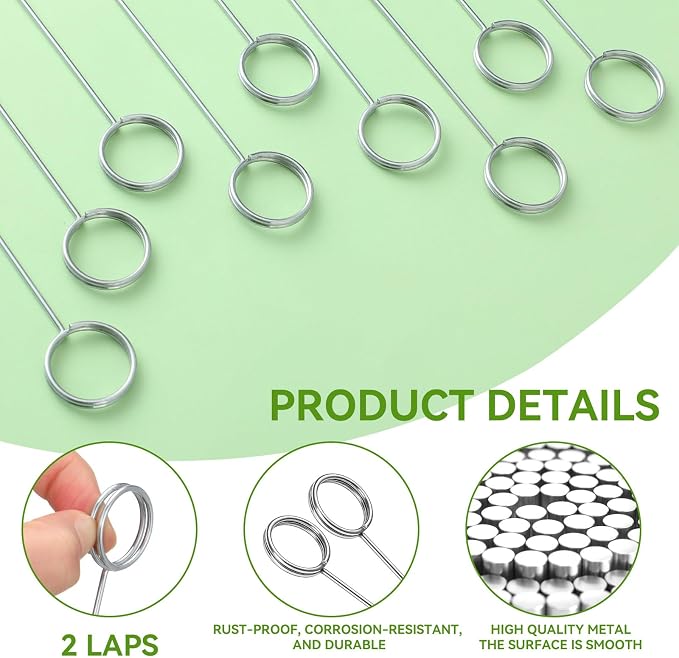 50 Pcs 12 Inch Dual-Sided Yellow Fruit Fly Traps Kit Includes 25 Sticky Cards and 25 Silver Long Wire Holders Effective Insect Gnat Trap Killer for Garden Plant Indoor Pest Control Fungus Gnats