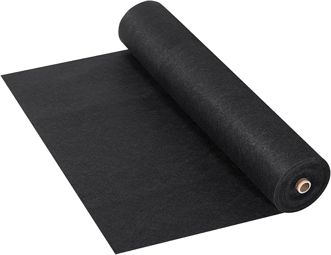 VEVOR 6FTx100FT Non-Woven Geotextile Heavy Duty 8oz Driveway Underlayment for Gravel, Ground Cover, Garden Weed Barrier, Drainage Fabric, Landscaping, Black | Withstand Harsh Environment,Excellent Permeability and Breathability
