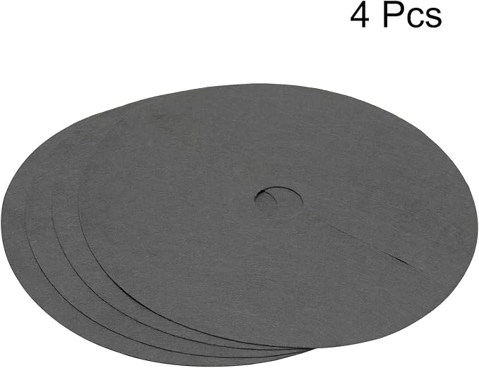 MECCANIXITY Tree Mulch Ring 32.3" Nonwoven Tree Protector Mat Plant Cover for Weed Control Round Weed Barrier Black 4 Pack