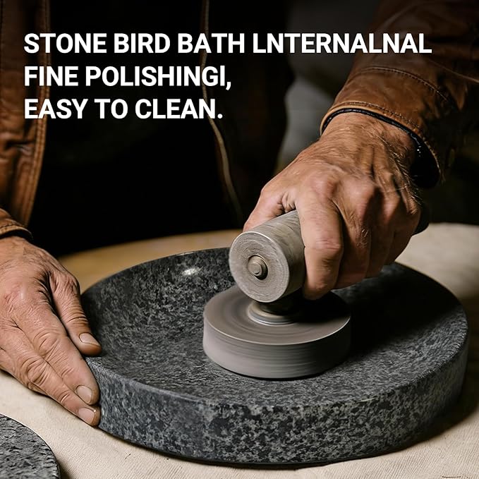 Stone Bird Bath, 10 inch Heavy Bird Bath Bowl Only for Outdoor,Tabletop, Ground Patio Garden Decor, Weather-Resistant Easy to Clean