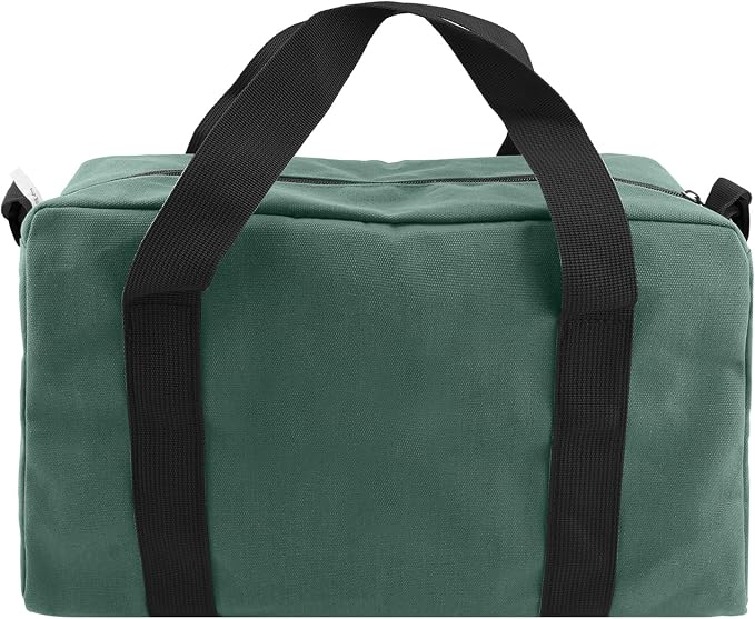 Small Tool Bag,Close Top Wide Mouth Tool Organizer Bag,Large Capacity Tool Bags for Men,Canvas Tool Storage Bag for Storage Handbag for Screwdrivers,Wrench,Pliers Hand Tools (DarkGreen, 20 Inch)