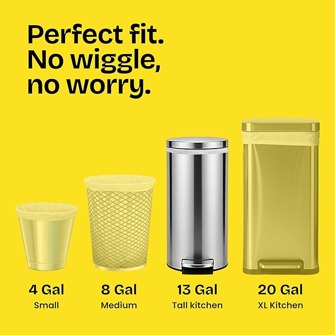 Glad ForceFlex Tall Kitchen Trash Bags, 13 Gallon, Gain Fresh Clean, 40 Count (Package May Vary) (Pack of 6)