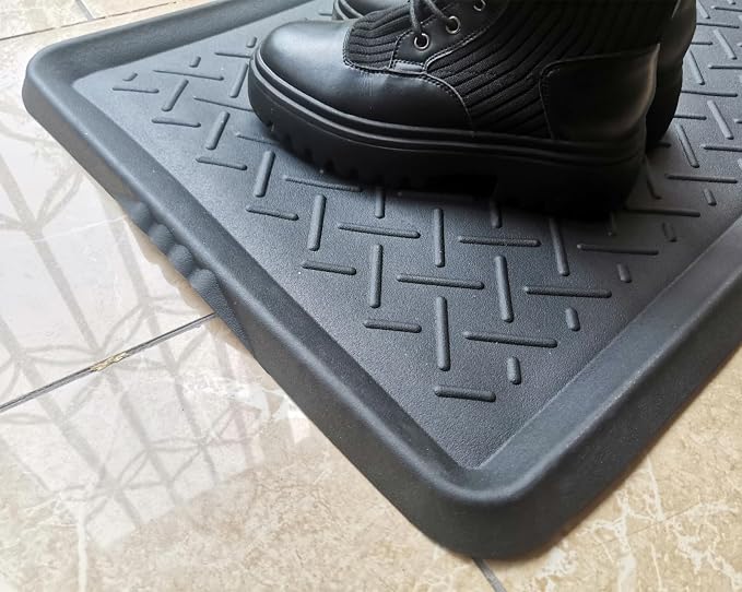 Boot Tray for Entryway, Soft TPR Rubber Material Boot Mat, Shoe Tray, Shoe Mat for Indoor and Outdoor Use, 27.5X15.7 inch
