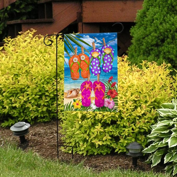 Briarwood Lane Hanging Flip Flops Summer Garden Flag Tropical Beach 12.5" x 18"
