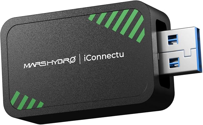 MARS HYDRO 2025 iConnectu Controller, for new Version FC & FC-E & SP3000 LED Grow Lights, Bluetooth USB Supports smart Grow System Devices, WiFi App controllable, Expansion Port for RJ12