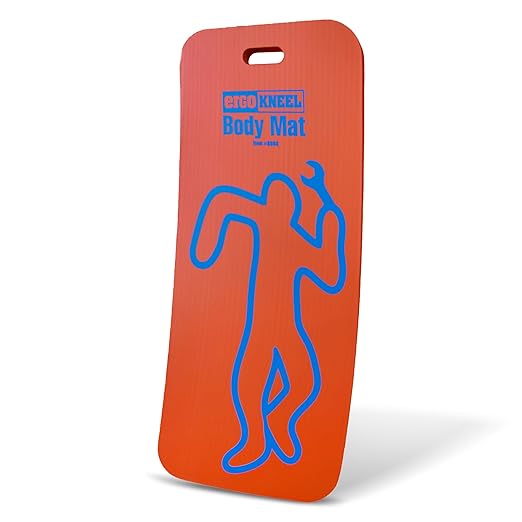 High Visibility Orange Body Mat – 41" x 17" Extra Thick 1” Anti-Fatigue Foam Work Mat | Heavy-Duty Closed-Cell Body Pad for Mechanics, Aircraft Maintenance, Garage & Industrial Work