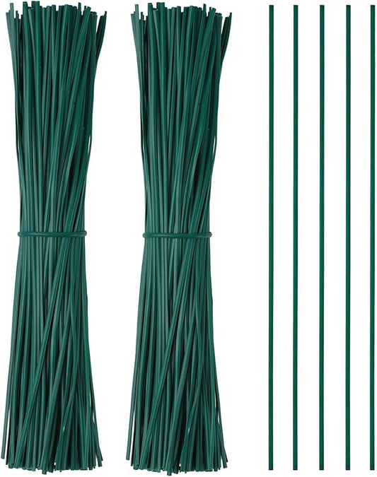 Twist Ties for Plants, 200Pcs 6 Inch Plant Ties Reusable Plastic Garden Twist Tie Green Wire Twist Ties for Plastic Bags Christmas Tree Wreath Gardening Cable Organization Home Office Use