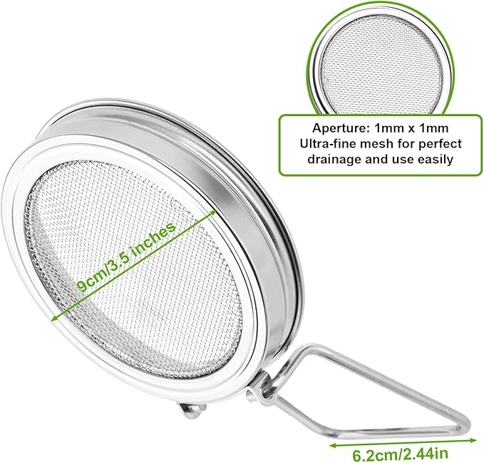 4pcs Sprouting Lids for Wide Mouth Mason Jars, Reusable Stainless Steel Sprout Growing Lid with Stand & Fine Mesh for Organic Alfalfa Broccoli Mung Bean Germination