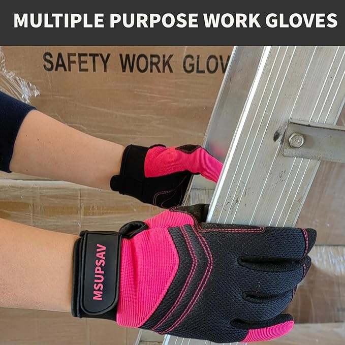 Gardening Gloves,Women Yard Work Garden Glove,Gifts | Thorn Proof,Puncture Resistant,Touchscreen,Gift,Leather,Spandex