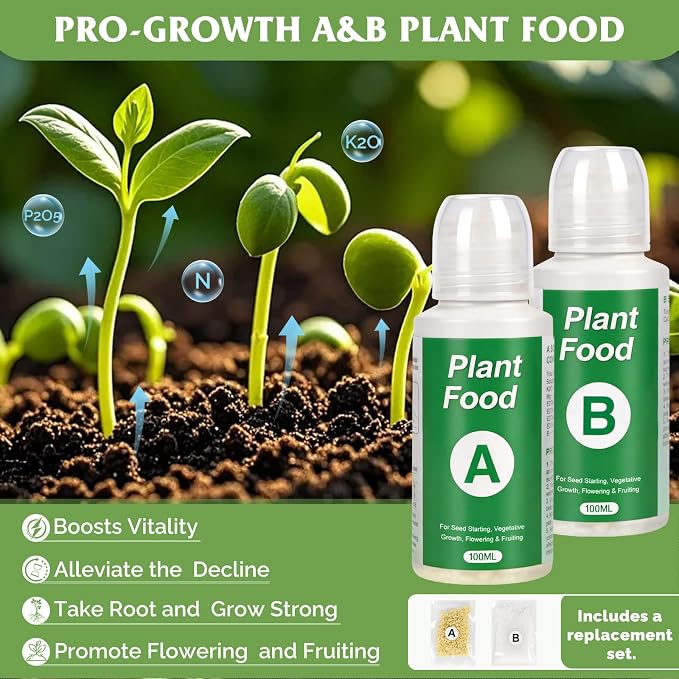 89PCS Hydroponic Pods Grow Anything Kit with A&B Plant Food, 30 Grow Sponges, 30 Plant Labels, 12 Grow Baskets & Domes, Seed Pod Supplies Compatible with Aerogarden & Most Brand Indoor Herb Garden
