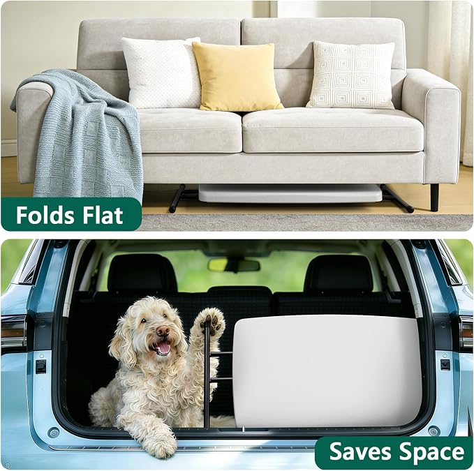 30 Inch Folding Table Set of 2, Adjustable Height TV Tray for Small Spaces, Heavy Duty Foldable Utility Table for Laptop, Dining, Camping, No Assembly, 200 lbs Capacity, White Granite
