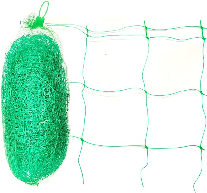 Green Trellis Netting 6.5x100 ft Heavy Duty Garden Trellis Netting Polypropylene Plant Support Garden Net for Climbing Vegetables Fruits Flowers for the Garden
