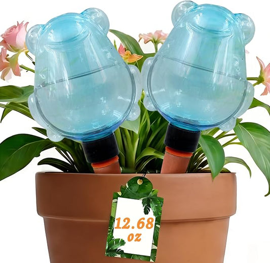 2 Pack Self Watering Spikes, Indoor Plant Watering Globes, Frog Shape Automatic Irrigation Spikes,Plant Watering Devices(Blue)