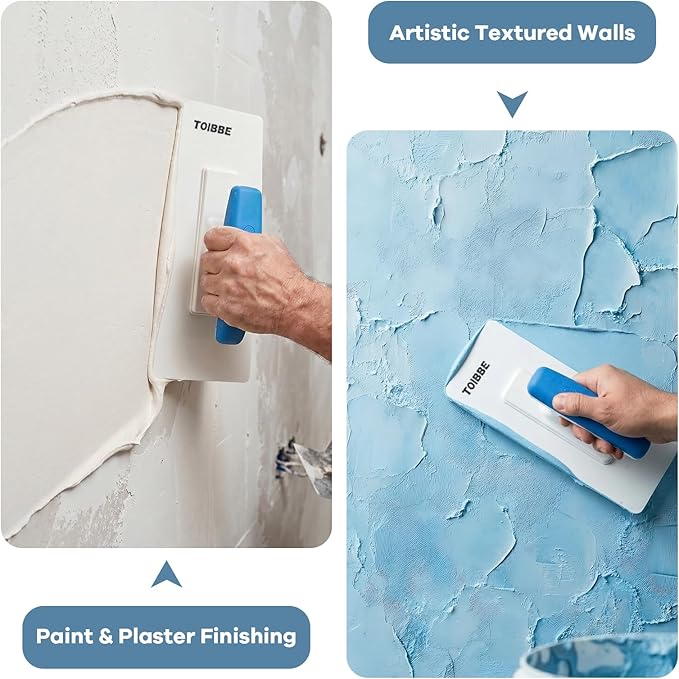 Plastic Trowel with Comfortable Blue Grip Handle, Plastering and Finishing Tool (KJ-BP00002)
