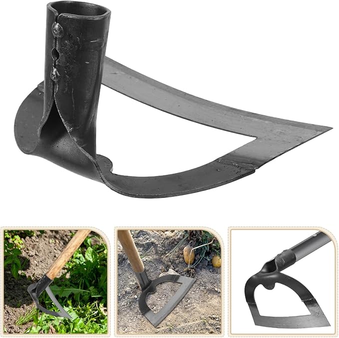 DOITOOL Hollow Garden Hoe, Manganese Steel Garden Hoe, Heavy Duty Handheld Weeding Rake for Backyard Farming Soil Loosening Tilling and Planting Gardening Farm Planting, Metal Soil Digging Weed Puller