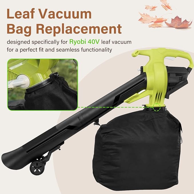 Leaf Bag Replacement Compatible with Ryobi Vacuum - RY40405 RY40405VNM 40V Vac Attack Leaf Blower Vacuum Mulcher, Replaces for Ryobi Part # 205110001