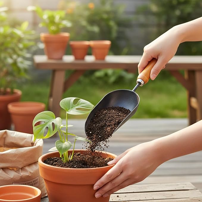 Professional Soil Spoon Ergonomic Design for Transplanting and Cultivation Garden Scoops Shovel