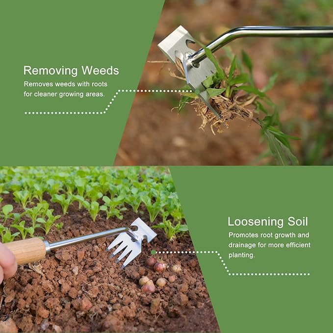 Weed Puller Tool, Weed Pulling Tool, Weeding Tool, Garden Tools, Weed Remover Tool, Stainless Steel, Anti-Detachment, Gardening Essentials, Gardening Hand Tools for Backyard Planting Weeding