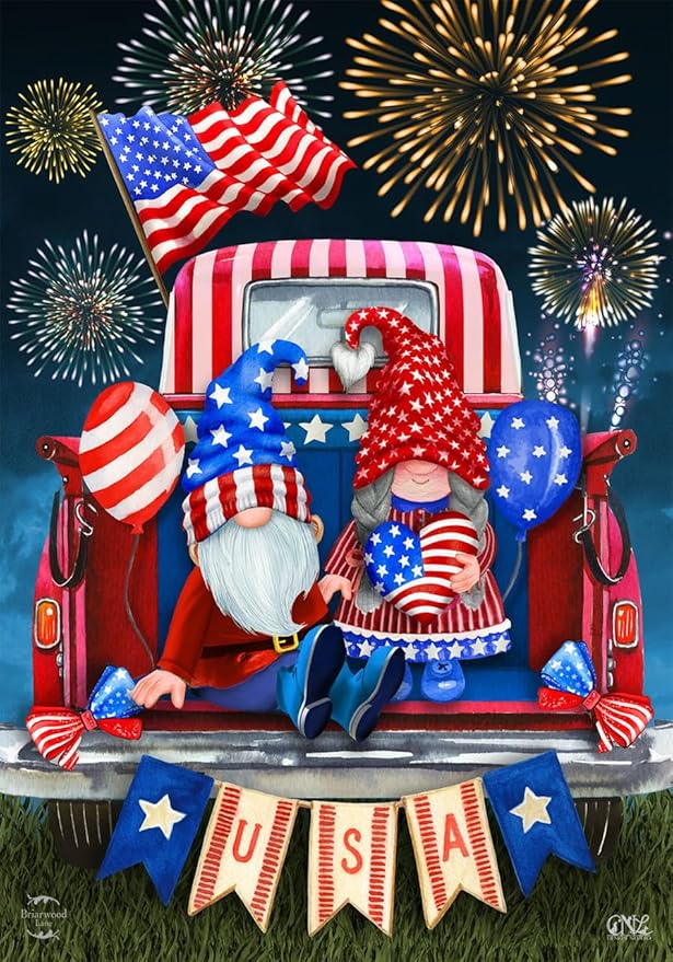 Briarwood Lane Usa Gnomes Garden Flag