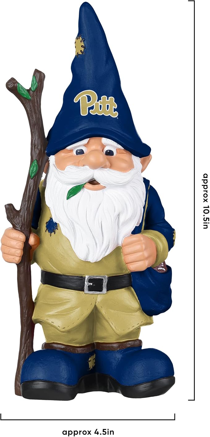 FOCO NCAA Unisex-Adult NCAA College Team Logo Holding Stick Garden Statue Outdoor Gnome