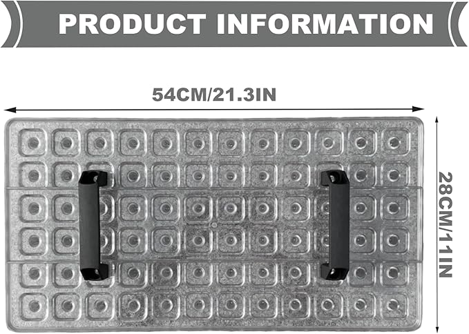 Soil Block Maker 72 Hole Seed Dibber Clear Plastic Soil Digger for Uniform Planting, Efficient Seed Planter & Spacer with Handle for Garden Beds