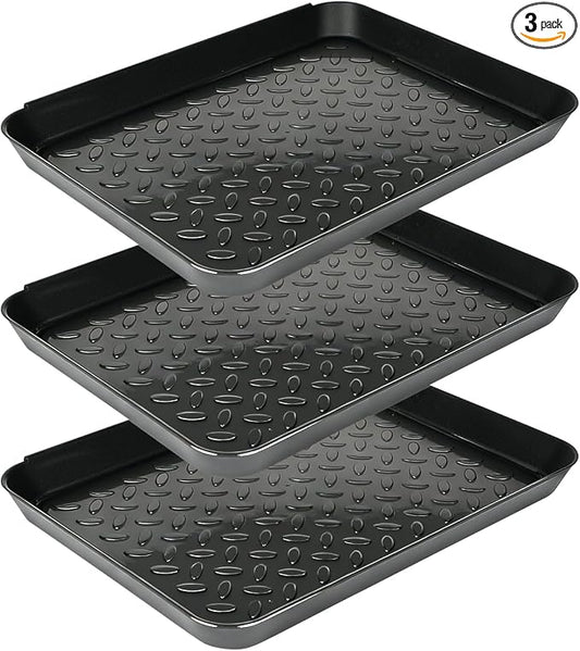 3Pcs Shoe Tray 14 x 11 Inch Waterproof Mat Wet Plastic Small Boot Tray, Multi-Purpose Garden Tool for Entryway Indoor