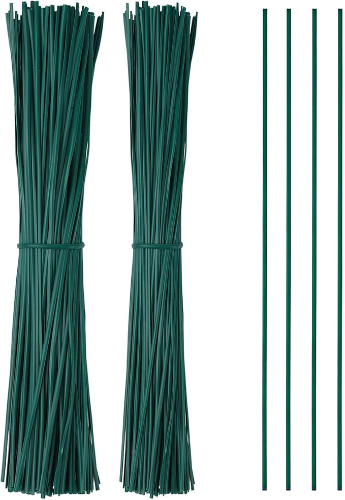 Twist Ties for Plants, 200Pcs 8 Inch Plant Ties Reusable Plastic Garden Twist Tie Green Wire Twist Ties for Plastic Bags Christmas Tree Wreath Gardening Cable Organization Home Office Use