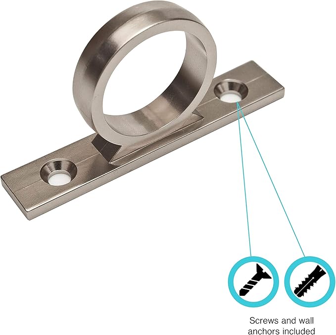 Dura Faucet DF-SA155-SN RV Shower Hose Guide Ring - Mounting Screws Included (Brushed Satin Nickel)
