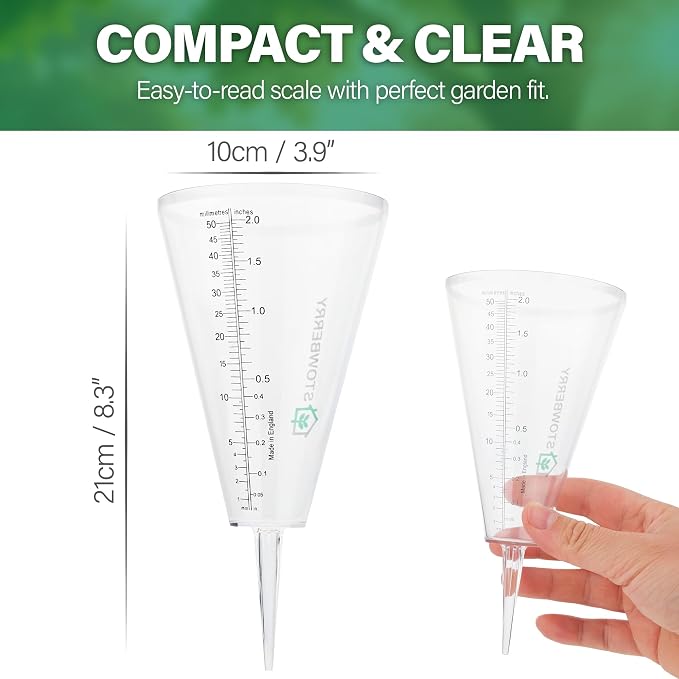 Outdoor Rain Gauge for Garden – Easy-Read Rain Meter with Clear Scale for Accurate Rainfall Measurement