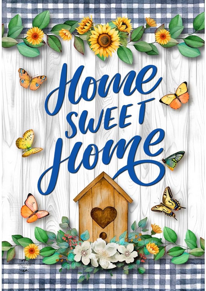 Briarwood Lane Country Home Sweet Home House Flag