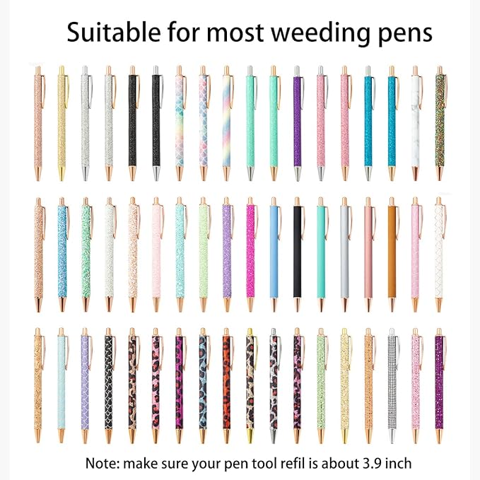 10 Pcs Pin Pen Refills, Precision Needle Refill 3.9 inch for Craft Weeding Pen Air Release Pen Tool pinpen Replacement Accessories(10 Pcs Refills)