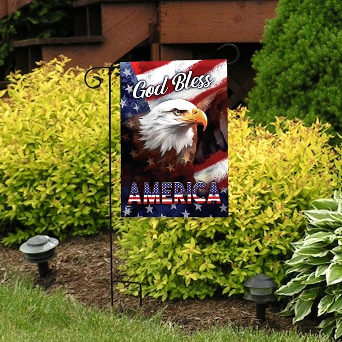 Briarwood Lane God Bless America Eagle Patriotic Garden Flag